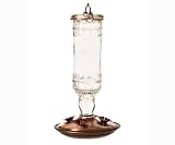 Opus 10 oz Elegant Antique Attractive Clear Glass Bottle Hummingbird Feeder
