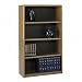 Value Mate&reg; Series Steel Four Shelf Bookcase, 31-3/4wx13-1/2dx54h, Medium Oak (SAF7172MO)