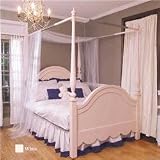 Bratt Decor Jane Full Size Canopy Bed Color: White