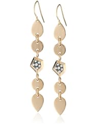 Jemma Wynne "Prive" Rose Gold Drop Disc Earrings