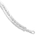 Sterling Silver Diamond Cut Braided Herringbone title=