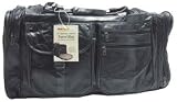 Roadpro PLB-004 Genuine Leather Black Travel Bag