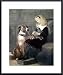 Her Only Playmates by Heywood Hardy 18.00X24.00 Framed with Black Metal Frame