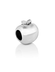 Chuvora Sterling Silver Apple Teacher Bead Charm Fits Pandora Bracelet