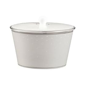Monique Lhuillier for Royal Doulton Pointe d�Esprit 12-Ounce Covered Sugar Bowl by Royal Doulton