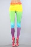 Motel The Jordan Jean in Rainbow Fade - Denim for Women