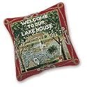 14" Neddle Point Throw Pillow Welcome to Our Lake House