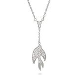 Eve's Addiction Peaceful Pave CZ Dove Necklace-CLEARANCE- FINAL SALE