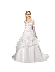 Portrait Neck Sweetheart Belted Organza  Dress with a Court Train 