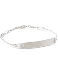 14k Gold 3.7mm Womens ID Bracelet, 7"