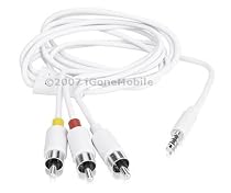 Audio/Video RCA AV TV out cable for iPod Video/Zune 30G
