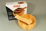 HEVEA WOOD LARGE SALAD BOWL AND SERVERS
