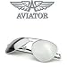 Aviator Sunglasses w/ Silver Mirrored Lens