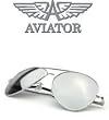 Aviator Sunglasses w/ Silver Mirrored Lens