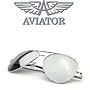 Aviator Sunglasses w/ Silver Mirrored Lens