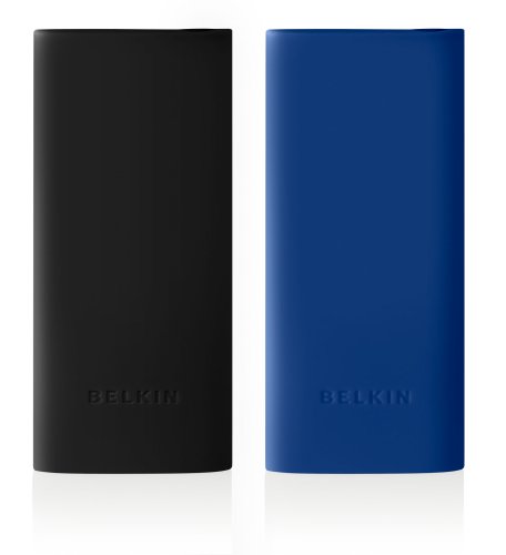 Belkin 2-Pack Silicone Sleeve Case for iPod nano 4G (Black Blue)