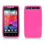 GTMax Hot Pink Soft Silicone Skin Cover Case for Verizon Motorola DROID RAZR 4G XT912