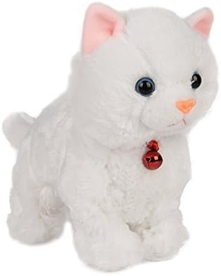 Sound Control Electronic Pet Electronic Toys Cat Robot Cat Interactive Toys Best Gift for Children White