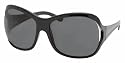 Prada PR05LS 1AB1A1 Sunglasses Gloss Black Frame With Gray Lens Size 61-17-135