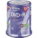 Memorex DVD+R 16x 4.7GB 100 Pack Spindle