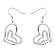 Sterling Silver Fashion Earrings with CZ - Hearts