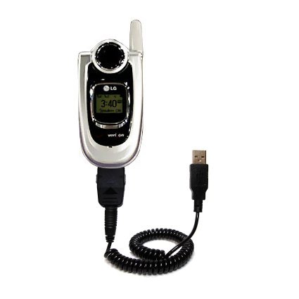 Coiled Power Hot Sync and Charge USB Data Cable w/ Tip Exchange for the LG VX4700 - Gomadic Brand