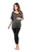R&C Women's Dolman Sleeve Maternity Tunic Top - Made in USA, Charcoal, Medium