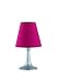 Trio-Leuchten 579910110 Energiespar-Tischleuchte 1xE14 9W 2U alufarbig lackiert Stoffschirm rot