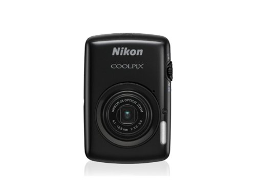 Nikon Coolpix S01 Ultrakompakte Digitalkamera (10,1 Megapixel, 3-fach opt. Zoom, 6,2 cm (2,5 Zoll) Touchscreen, 7,3GB interner Speicher) schwarz