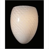 Arco Baleno Wall Sconce in Satin Nickel and White Swirl Glass
