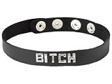 Black Leather Word Collar - 8itch