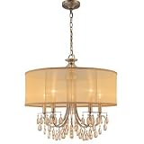 Crystorama 5625-AB Hampton 5-Light Chandelier in Antique Brass - 5625-AB,