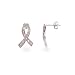 Sterling Silver Breast Cancer Awareness CZ Earrings