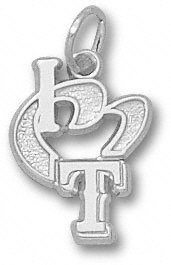 Texas Rangers Sterling Silver ''I Heart T'' 1/2'' Pendant