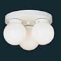 Thomas Lighting SL8677-8 Three Light Flush Mount, White Finish with White Glass