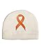TooLoud Leukemia Awareness Ribbon - Orange Adult Fleece Beanie Cap Hat
