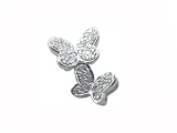 Diamond Fluttering Butterflies Pendant, 18k Gold