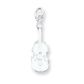 Buy Sterling Silver Violin Charm with 20 inch Sterling Silver Chain made by A Great Jewelry Co. now!