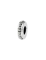 Charmed Stopper and Spacer Charm in Silver for 3mm Bracelets