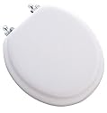 Mayfair 13CP-000 Designer White Soft Toilet Seat with Chrome Hinges