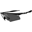 Oakley M Frame Hybrid Adult Sport Race Wear Sunglasses w/ Free B&F Heart Sticker Bundle - Black/Grey