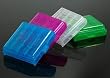 Bluecell 4 PCS Clear/Blue/Green/Purple Color AA / AAA 4 Cell Battery Storage Case + Bluecell Cable Tie