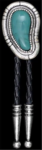 Silver Strike Silver and Turquoise Bolo Tie