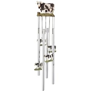 Wind Chime Round Top Cow Hanging Garden Porch Decoration Decor Musical