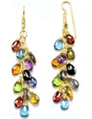 14k Gold Assorted Semi-Precious Briolette Earrings (16.8 cts tw.)