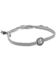 Tai Single Crystal on Grey Cord Bracelet