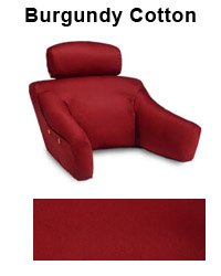Bedlounge Hypoallegenic (Regular Size, 100% Cotton Cover, Burgundy Color): The Ultimate Back Wedge, Bed Rest, Back Support, Comfort Reading Pillow