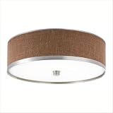 Kichler Lighting 10803BA Pira - One Light Ceiling Mount, Brushed Aluminum with White Vinyl Laminate Finish with Matte White Acrylic Glass