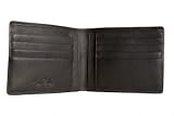 BLACK LEATHER MEN'S WALLET EXECUTIVE SLIM BACK POCKET
