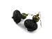 Volcanic Lava Beads with Chrysoprase Dangle Earrings